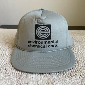 Vintage Environmental Chemical Corp Mesh Snapback Trucker Rope Hat OSFA